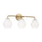 Generation Lighting Jett 3 Light Bath Vanity, Satin Brass/Milk - 4002483-848