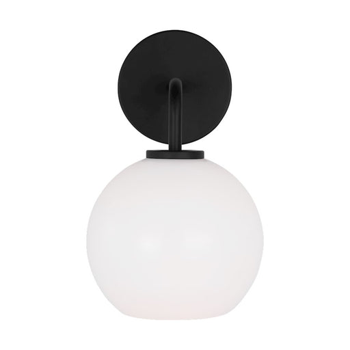 Generation Lighting Orley 1 Light Bath Vanity, Midnight Black/Milk - 4002581-112