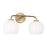 Generation Lighting Orley 2 Light Bath Vanity, Satin Brass/Milk - 4002582-848