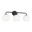 Generation Lighting Orley 3 Light Bath Vanity, Midnight Black/Milk