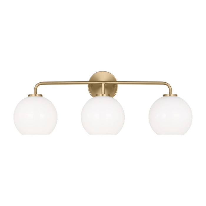 Generation Lighting Orley 3 Light Bath Vanity, Satin Brass/Milk - 4002583-848