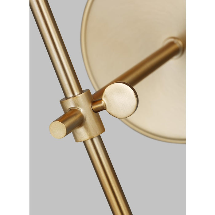 Visual Comfort Studio Baker 1-Lt Wall/Bath Sconce, Brass/Bronze