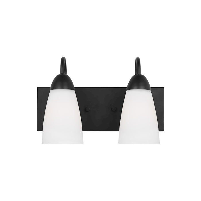 Generation Lighting Sean Lavin Seville 2-Lt Bath, Black/Etch/White - 4420202-112