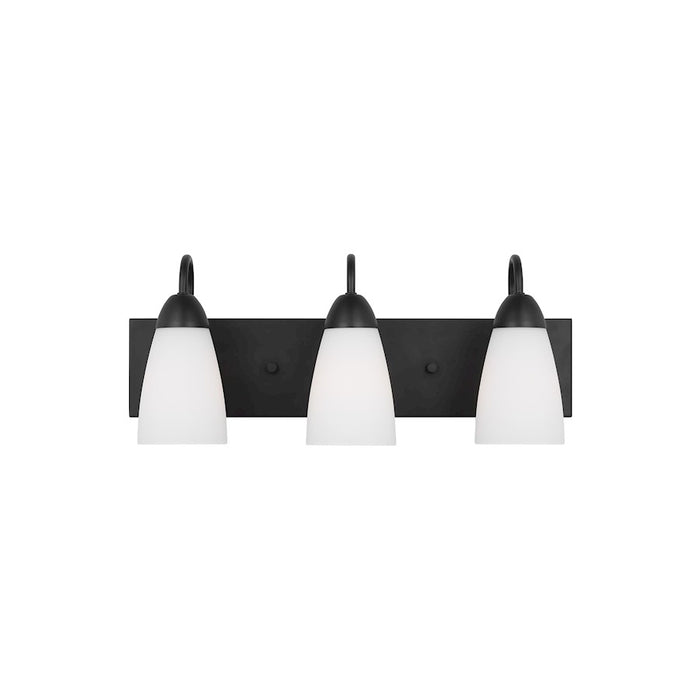 Generation Lighting Sean Lavin Seville 3-Lt Bath, Black/Etch/White - 4420203-112