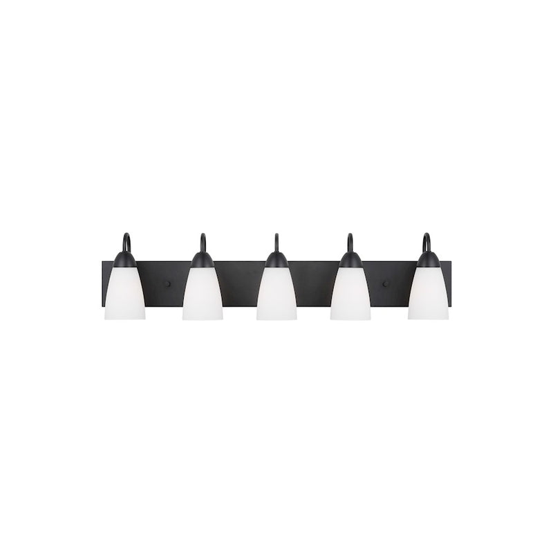 Generation Lighting S Lavin Seville 5-Lt LED Bath, BK/Etch/WH - 4420205EN3-112