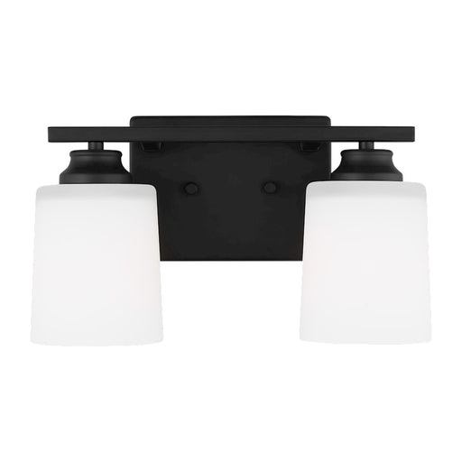 Generation Lighting Vinton 2Lt Bath Vanity, Black/Etched/White - 4420902EN3-112