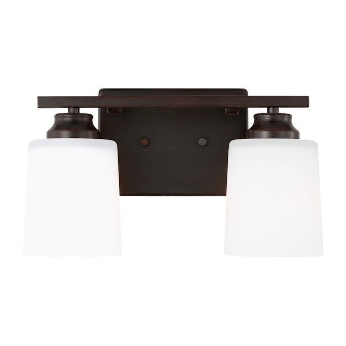 Generation Lighting Vinton 2Lt Bath Vanity, Bronze/Etched/White - 4420902EN3-710