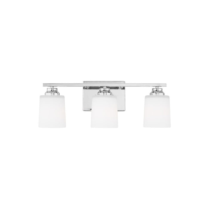 Generation Lighting Vinton 3Lt Bath Vanity, Chrome/Etched/White - 4420903EN3-05