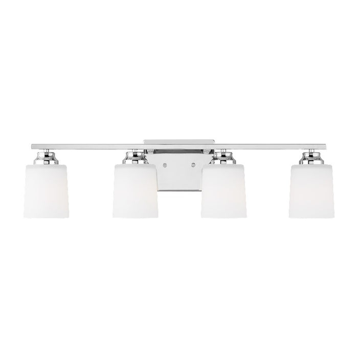 Generation Lighting Vinton 4Lt Bath Vanity, Chrome/Etched/White - 4420904EN3-05