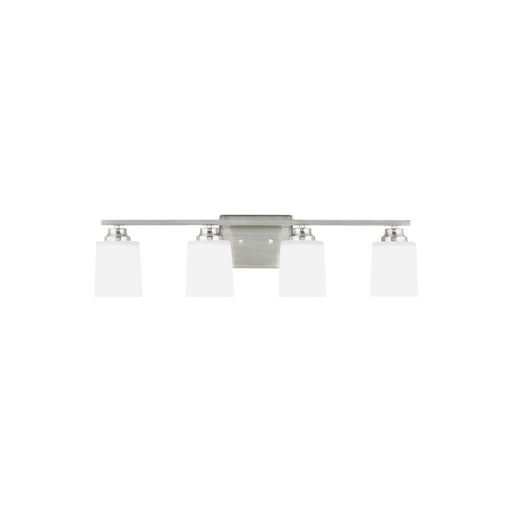 Generation Lighting Vinton 4Lt Bath Vanity, Nickel/Etched/White - 4420904EN3-962