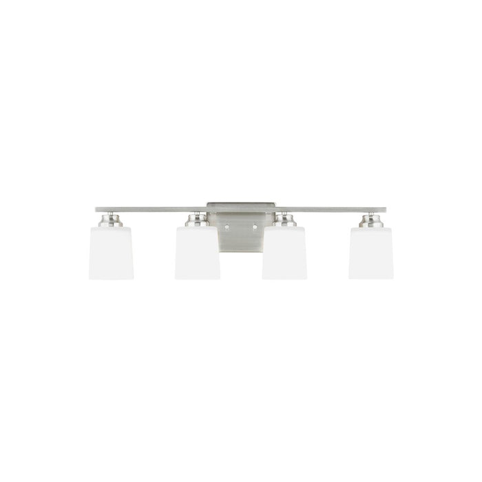 Generation Lighting Vinton 4Lt Bath Vanity, Nickel/Etched/White - 4420904EN3-962