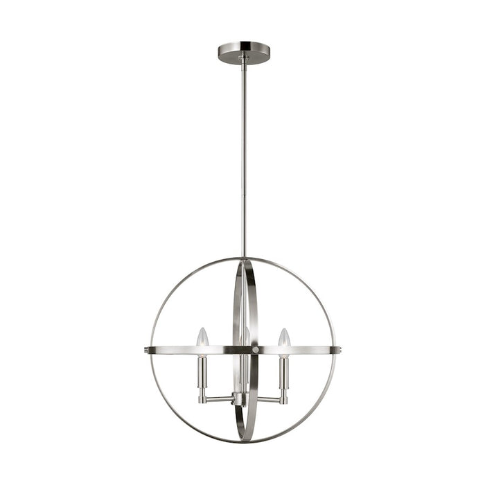 Generation Lighting Exmoore 3 Light Pendant, Nickel - 6000903-962