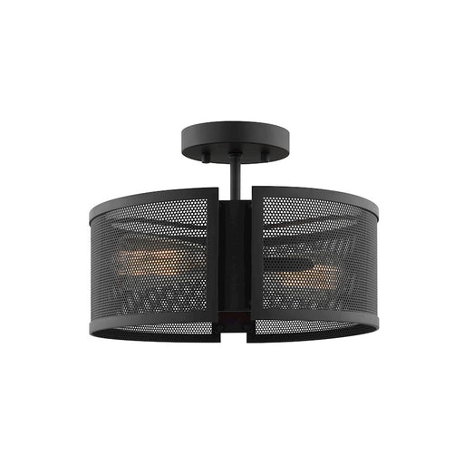 Generation Lighting Axel 2 Light Semi Flush Mount, Midnight Black - 7000702-112