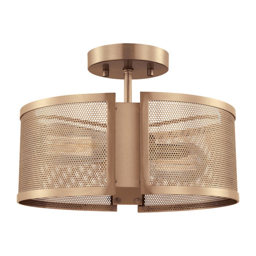 Generation Lighting Axel 2 Light Flush Mount, Satin Brass - 7000702-848