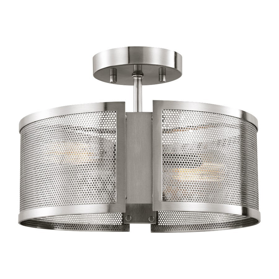 Generation Lighting Axel 2 Light Flush Mount, Brushed Nickel - 7000702-962