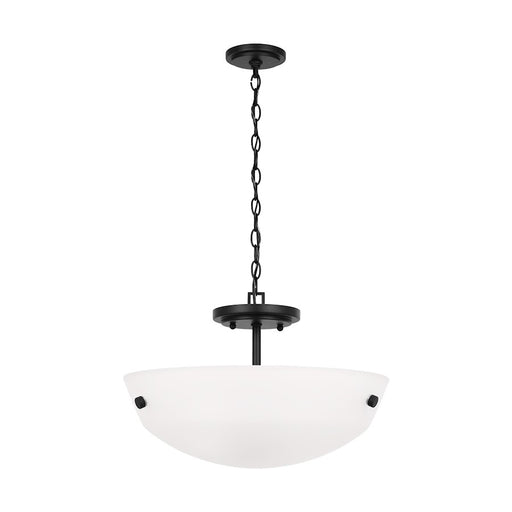 Generation Lighting Kerrville 2-Lt Conv Pendant, BK/SE - 7715202-112