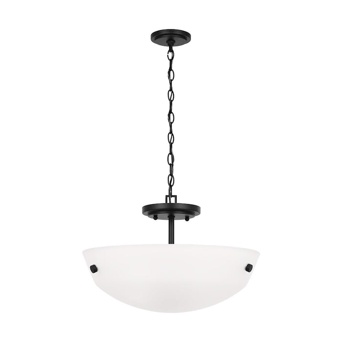 Generation Lighting Kerrville 2-Lt Conv Pendant, BK/SE - 7715202-112