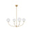 Visual Comfort Studio Aerin Galassia 4 Light Chandelier, Brass/Milk