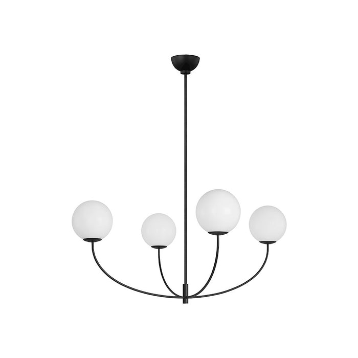 Visual Comfort Studio Aerin Galassia 4 Light Chandelier, Black/Milk