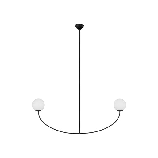 Visual Comfort Studio Aerin Galassia 2 Light Chandelier, Black/Milk