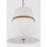 Visual Comfort Alexa Hampton Cordtlandt 3 Lt Pendant, Rattan/White Linen