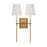 Visual Comfort Studio Alexa Hampton Baxley 2-Lt Sconce, BS/WH Linen - AW1202BBS