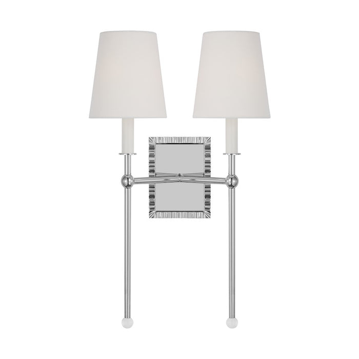 Visual Comfort Studio Alexa Hampton Baxley 2-Lt Sconce, NK/WH Linen - AW1202PN