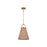 Visual Comfort Chapman & Myers Whitby 1 Lt 12" Pendant, Brass/Rattan/Steel