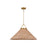 Visual Comfort Chapman & Myers Whitby 1 Lt 22" Pendant, Brass/Rattan/Steel