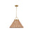 Visual Comfort Chapman & Myers Whitby 1 Lt 30" Pendant, Brass/Rattan/Steel