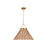 Visual Comfort Chapman & Myers Whitby 1 Lt 30" Pendant, Brass/Rattan/Steel