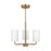 Generation Lighting Rhett 3-Lt LED Chandelier, Bronze/White - GLC1003EN3-SB