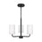 Generation Lighting Rhett 3-Lt Chandelier, Black/Painted White - GLC1003MBK