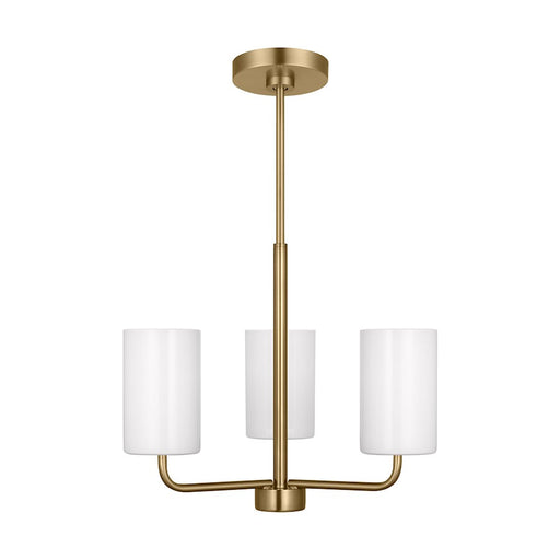 Generation Lighting Rhett 3-Lt Chandelier, Bronze/Painted White - GLC1003SB