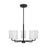 Generation Lighting Rhett 5-Lt LED Chandelier, Black/White - GLC1015EN3-MBK