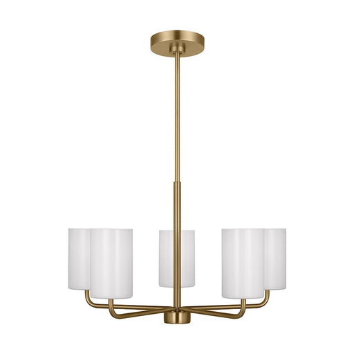 Generation Lighting Rhett 5-Lt Chandelier, Bronze/Painted White - GLC1015SB