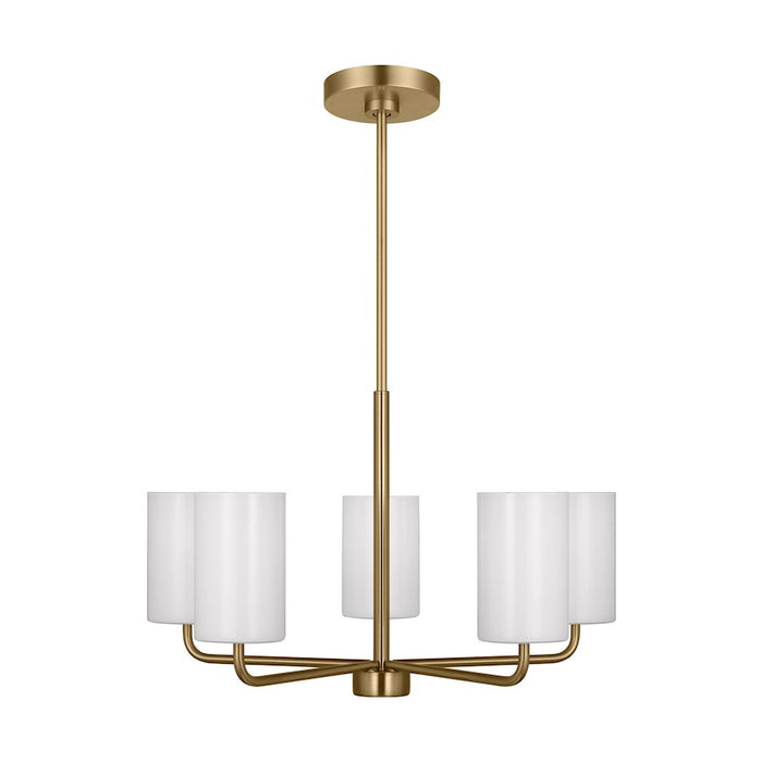 Generation Lighting Rhett 5-Lt Chandelier, Bronze/Painted White - GLC1015SB