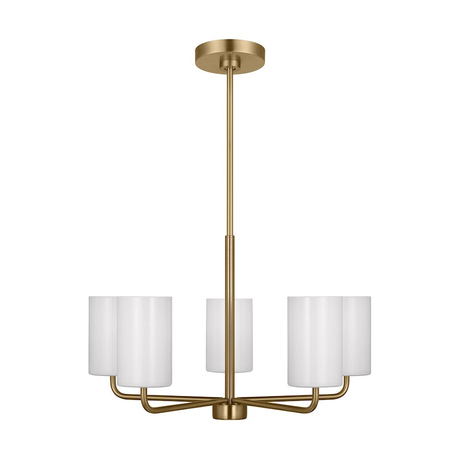 Generation Lighting Rhett 5-Lt Chandelier, Bronze/Painted White - GLC1015SB