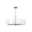 Generation Lighting Rhett 6-Lt LED Chandelier, Steel/White - GLC1026EN3-BS