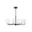 Generation Lighting Rhett 6-Lt Chandelier, Black/Painted White - GLC1026MBK