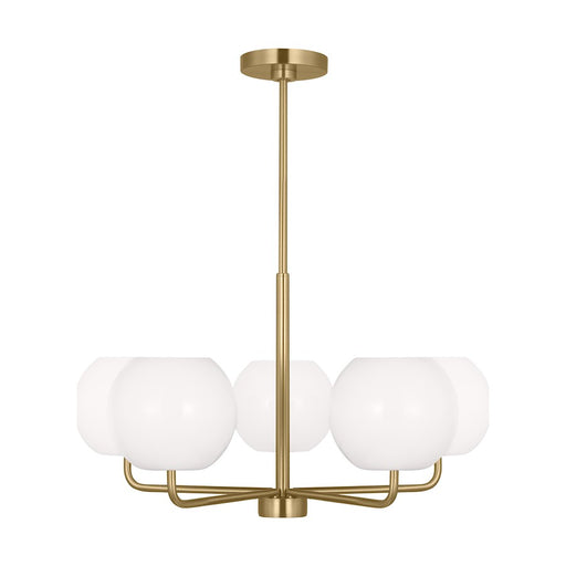 Generation Lighting Rory 5 Light Chandelier In Satin Bronze/Opal - GLC1055SB