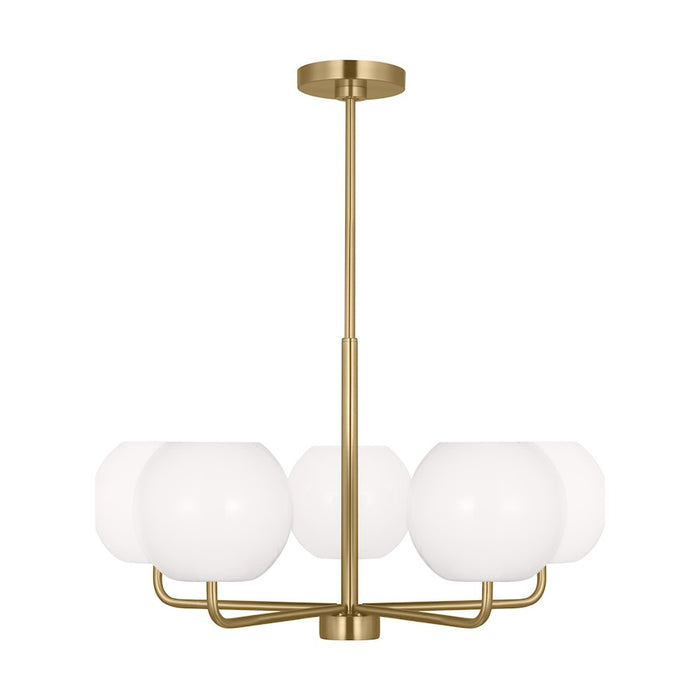 Generation Lighting Rory 5 Light Chandelier In Satin Bronze/Opal - GLC1055SB