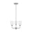 Generation Lighting Emile 3 Light Chandelier, Steel/Etched/White - GLC1073BS