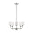 Generation Lighting Emile 5 Light Chandelier, Steel/Etched/White - GLC1085BS