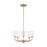 Generation Lighting Emile 5 Light Chandelier, Bronze/Etched/White - GLC1085SB