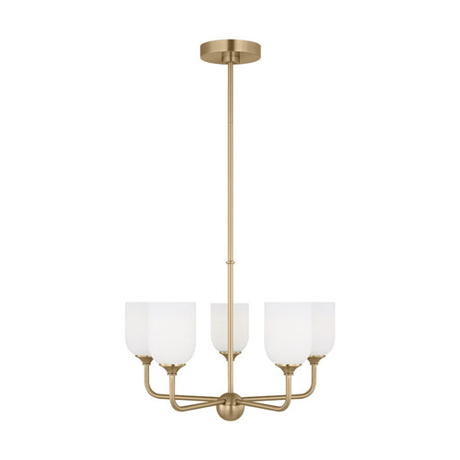 Generation Lighting Emile 5 Light Chandelier, Bronze/Etched/White - GLC1085SB