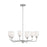 Generation Lighting Emile 6 Light Chandelier, Steel/Etched/White - GLC1096BS