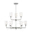 Generation Lighting Emile 9 Light Chandelier, Steel/Etched/White - GLC1109BS