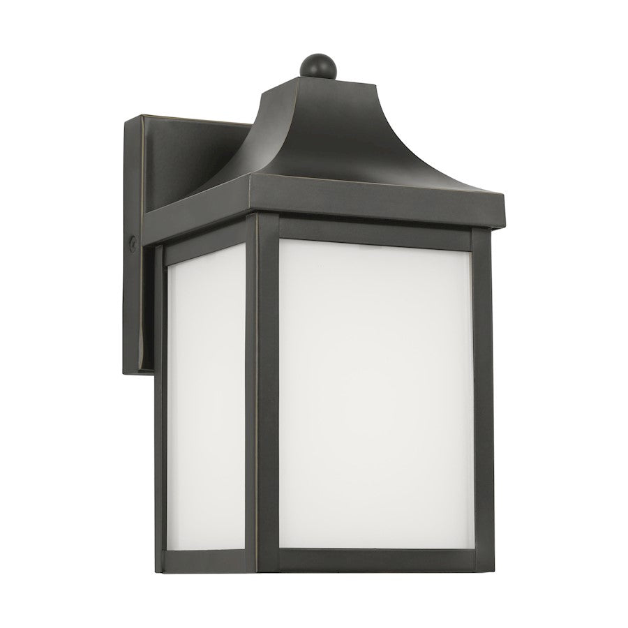 Generation Lighting Saybrook 1-Lt 4" Out Wall Lantern, Bronze/WH - GLO1001ANBZ