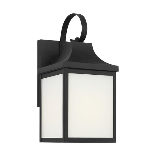 Generation Lighting Saybrook 1-Lt 6" Out Wall Lantern, Black/White - GLO1011TXB